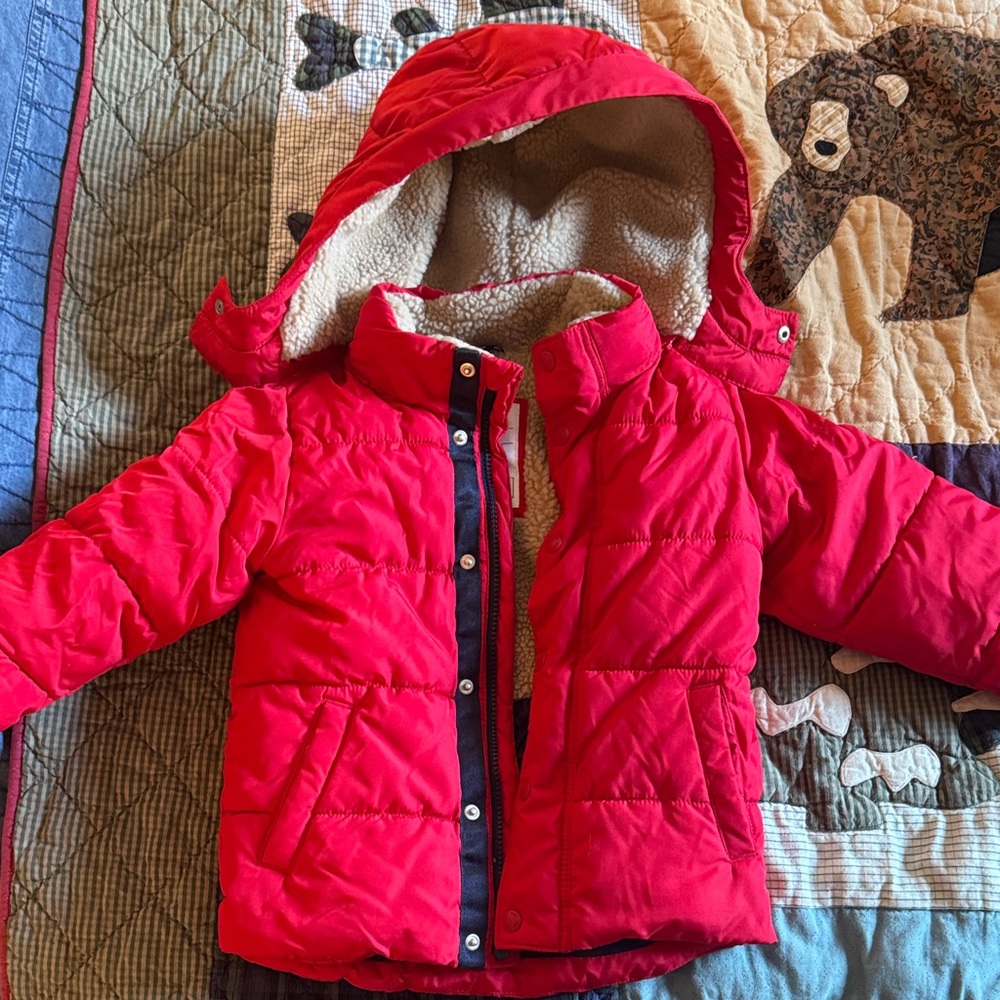 GAP Red Toddler Jacket with Warm Lining